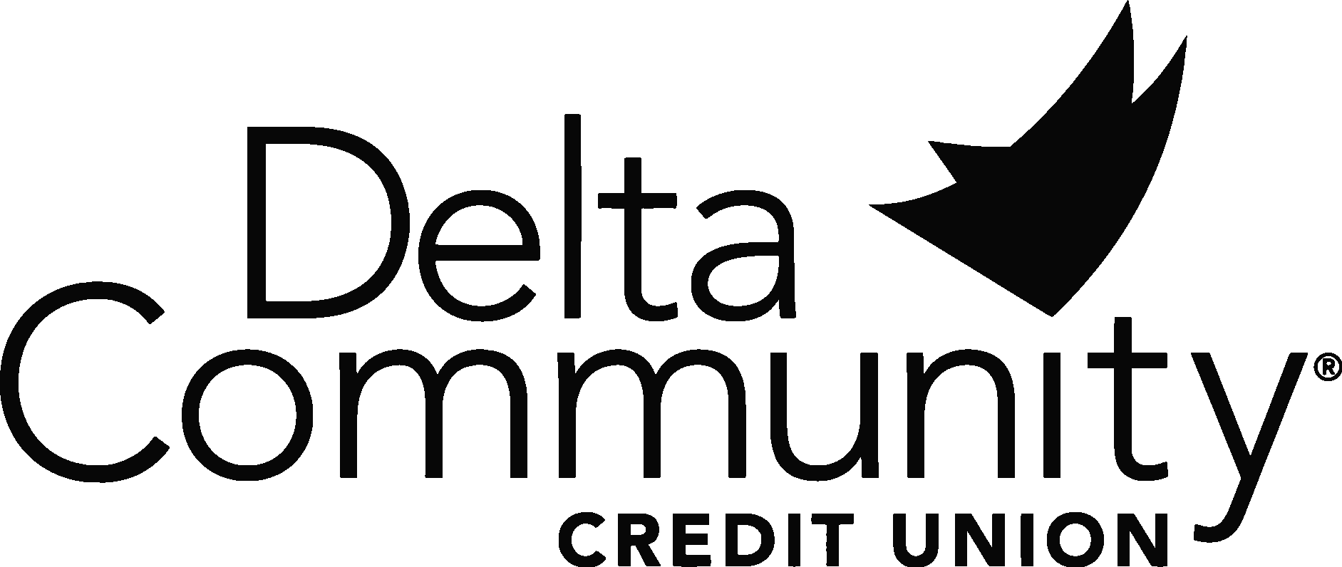 Delta Community Credit Union Black Logo Vector Logo
